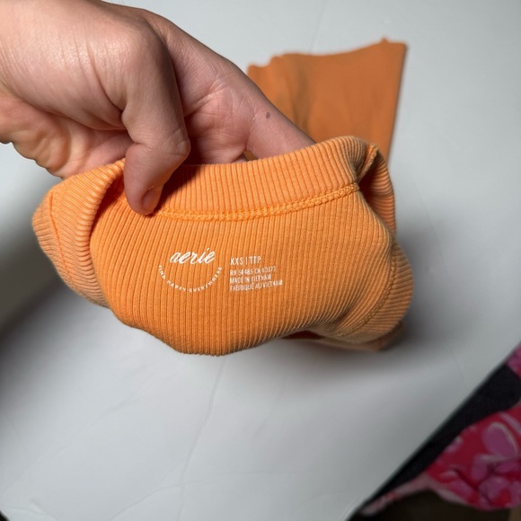 Aerie Ribbed Tank Top Orange Size XXS - Picture 5 of 5